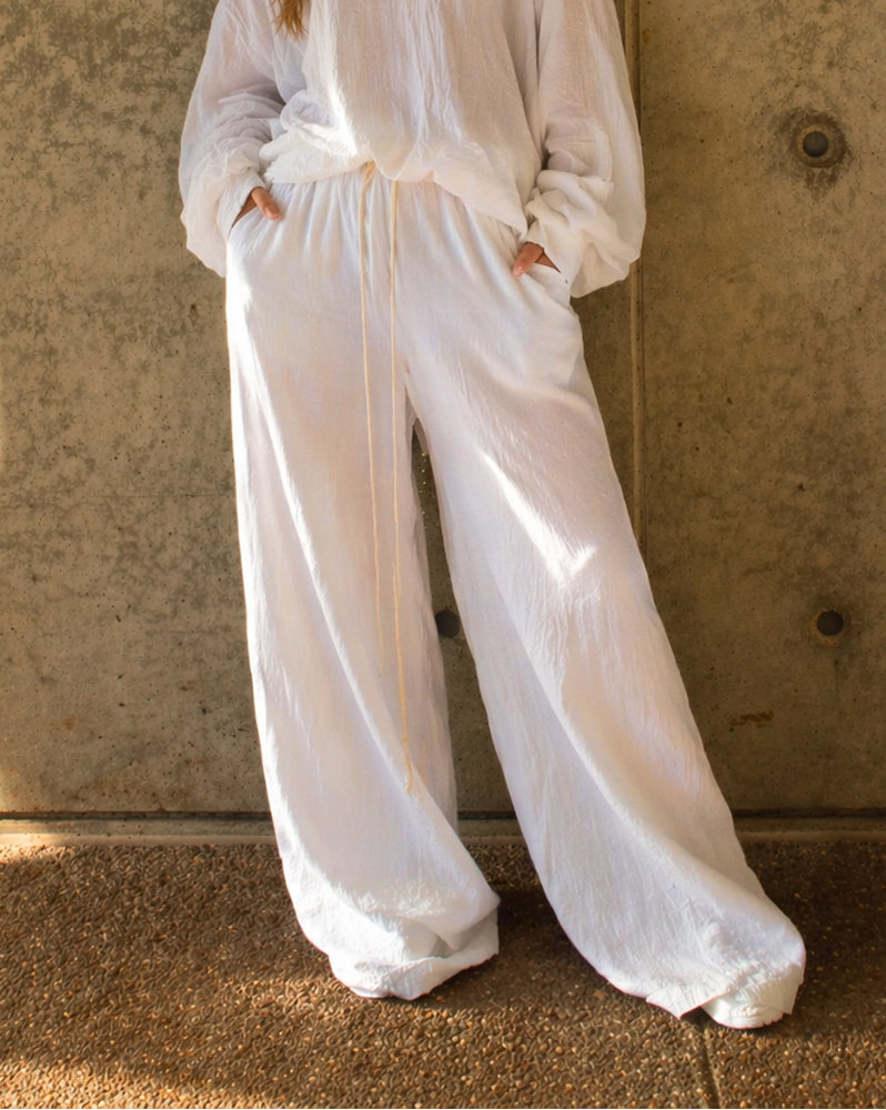 The Linen Pants - White
